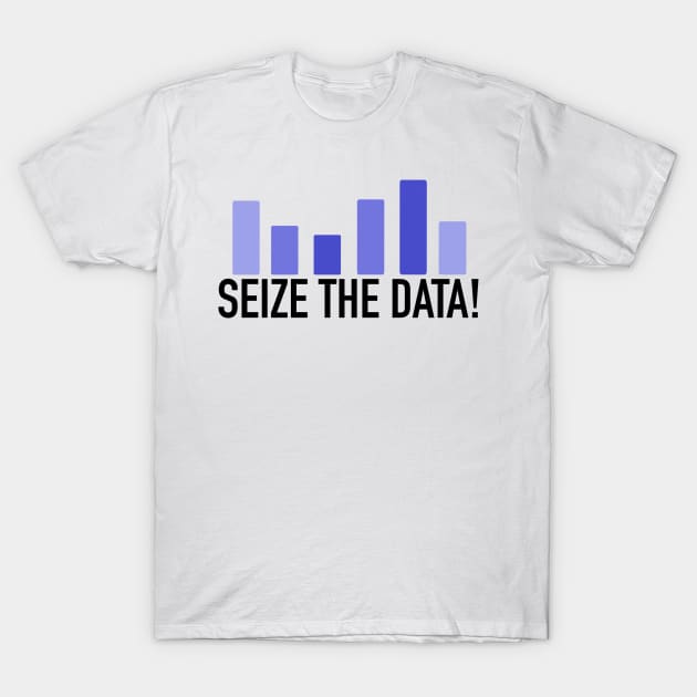 seize the data! purple & black T-Shirt by Toad House Pixels